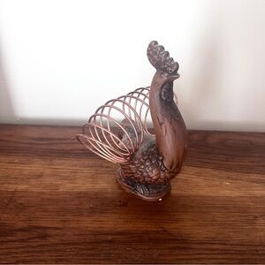 Vintage Ceramic rooster napkin holder/letter sorter